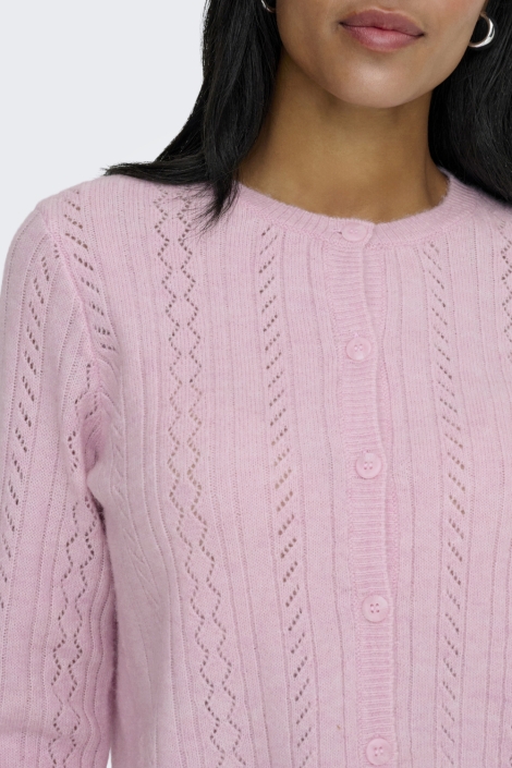 Jacqueline de Yong roze dames vest | Close up