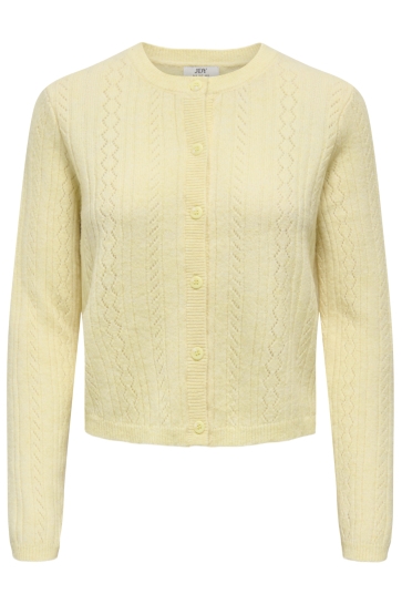 Jacqueline de Yong JDYAPRIL LIFE L/S O-NECK CARDIGAN K 15363301 Pastel Yellow/MELANGE