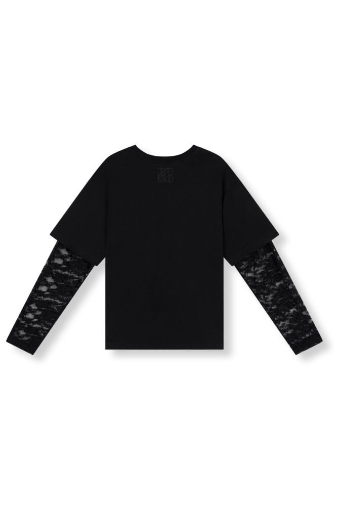 Refined Department zwarte dames t-shirt | Achteraanzicht