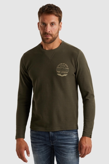 PME legend T SHIRT MET LANGE MOUWEN PTS2509567 8039