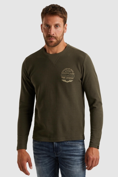 PME legend groene heren t-shirt | Model vooraanzicht