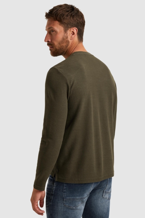 PME legend groene heren t-shirt | Model achteraanzicht