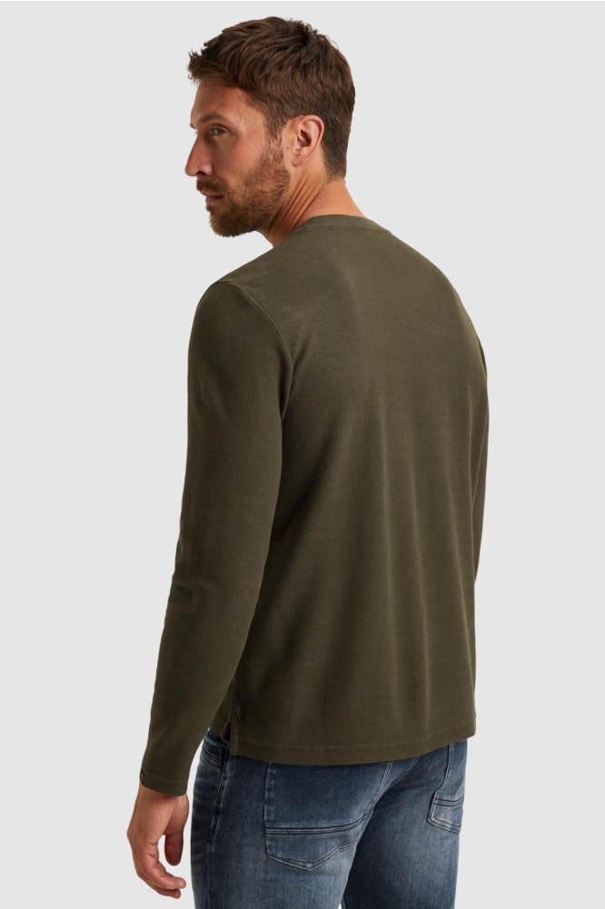 PME legend groene heren t-shirt | Model achteraanzicht