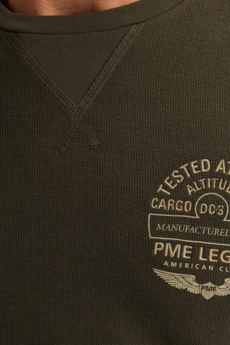 PME legend groene heren t-shirt | Close up