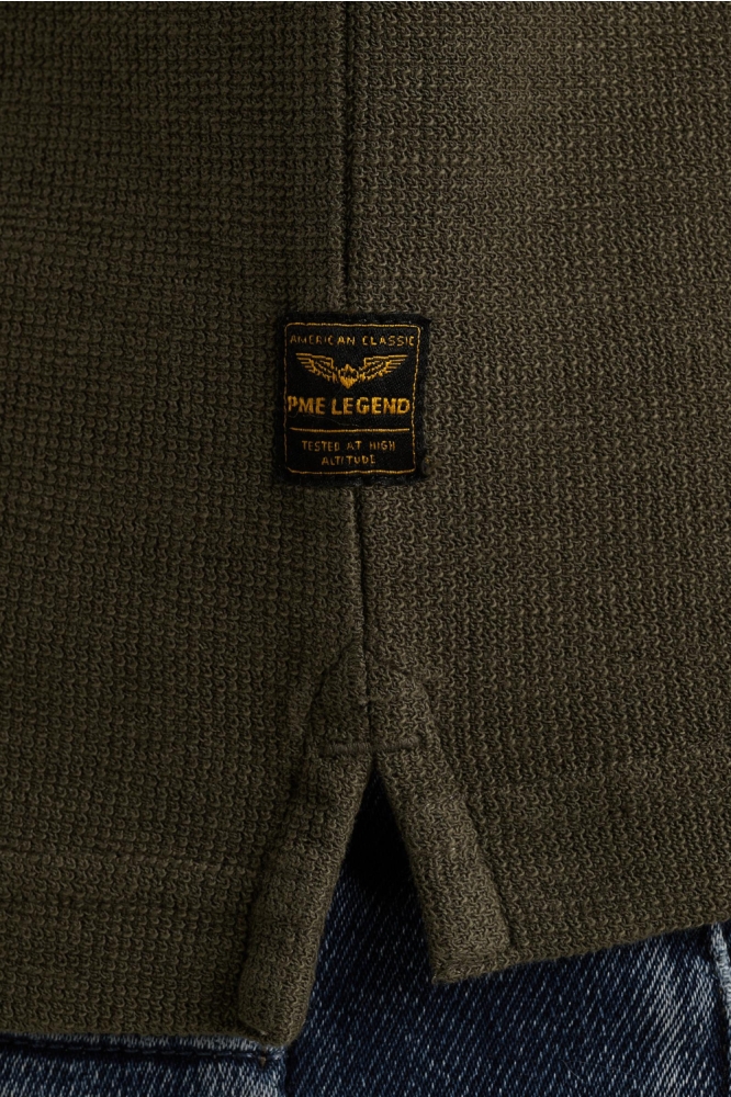 PME legend groene heren t-shirt | Close up