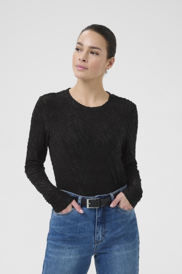 Kaffe T-shirt KAZEVERINA T SHIRT 10510697 100121 BLACK DEEP
