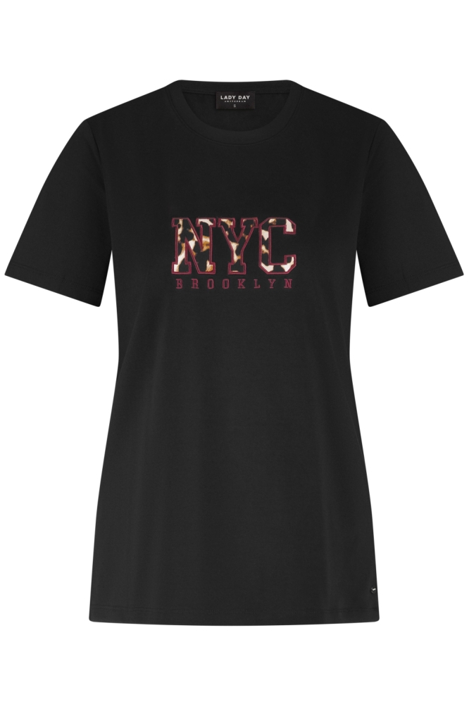 Lady Day zwarte dames t-shirt | Vooraanzicht