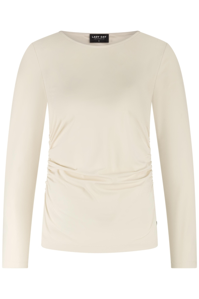 Lady Day ecru dames t-shirt | Vooraanzicht