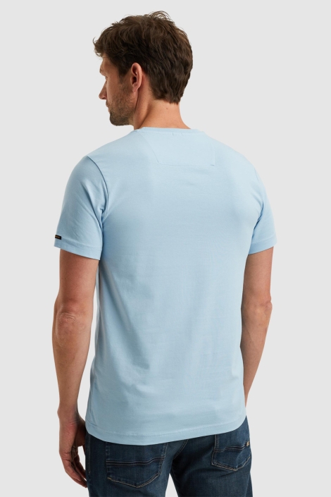 PME legend blauwe heren t-shirt | Model achteraanzicht