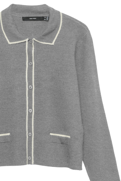 Vero Moda grijze dames vest | Close up