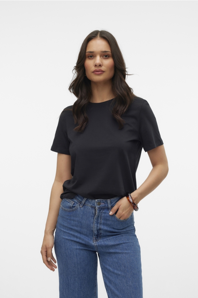 Vero Moda zwarte dames t-shirt | Model
