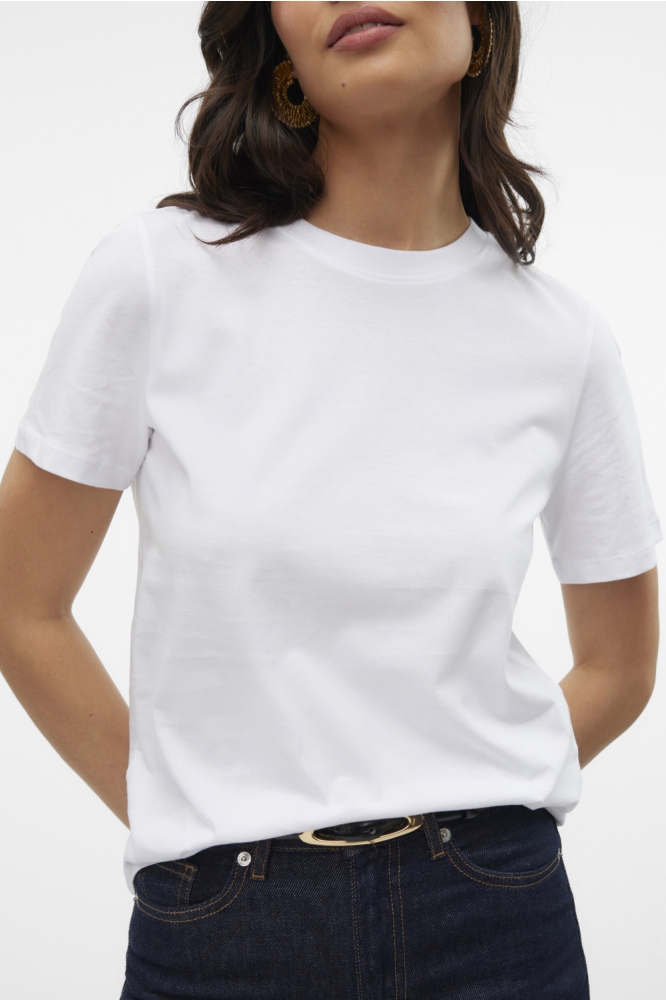 Vero Moda witte dames t-shirt | Model