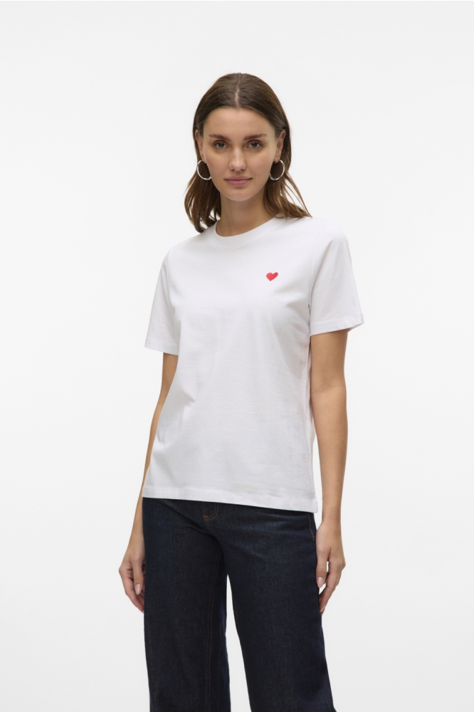 Vero Moda witte dames t-shirt | Model
