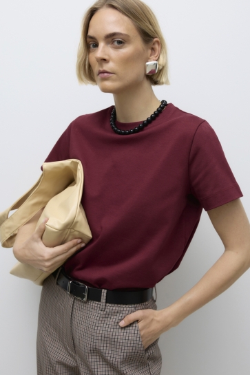 Vero Moda T-shirt AWNAIMA SS O-NECK T-SHIRT NOOS 10294544 Zinfandel
