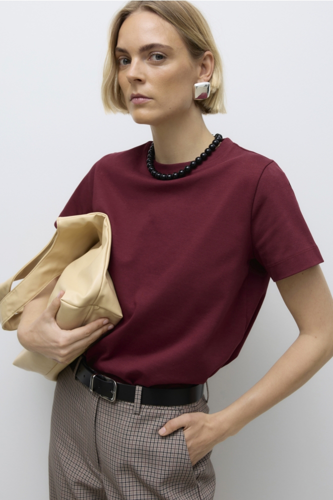 Vero Moda bordeaux dames t-shirt | Model