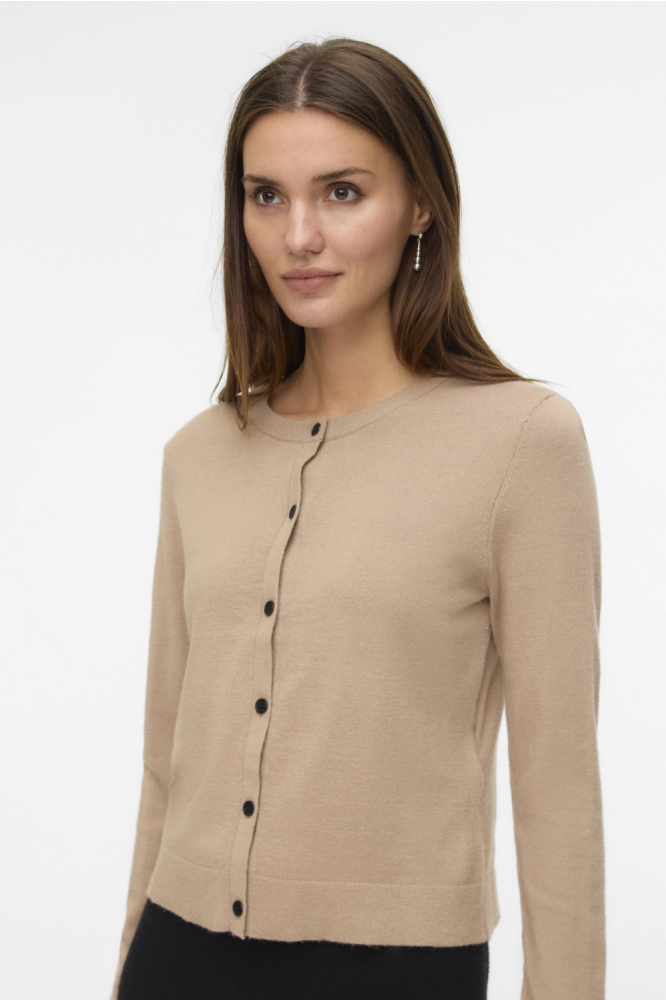 Vero Moda beige dames vest | Model vooraanzicht