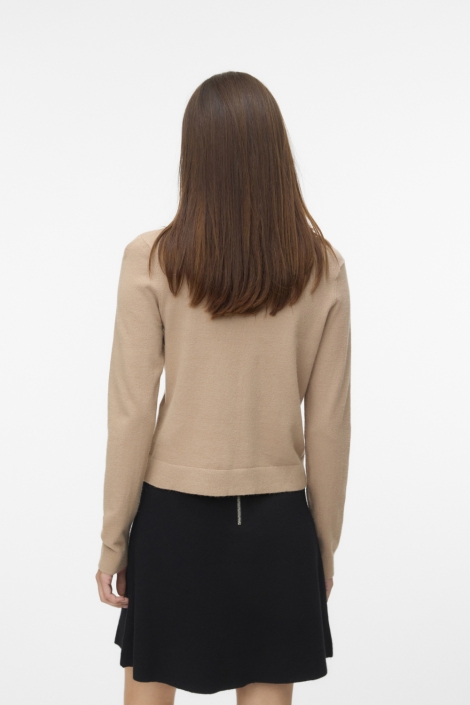 Vero Moda beige dames vest | Model achteraanzicht