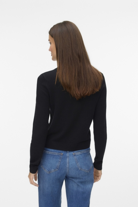 Vero Moda zwarte dames vest | Model achteraanzicht