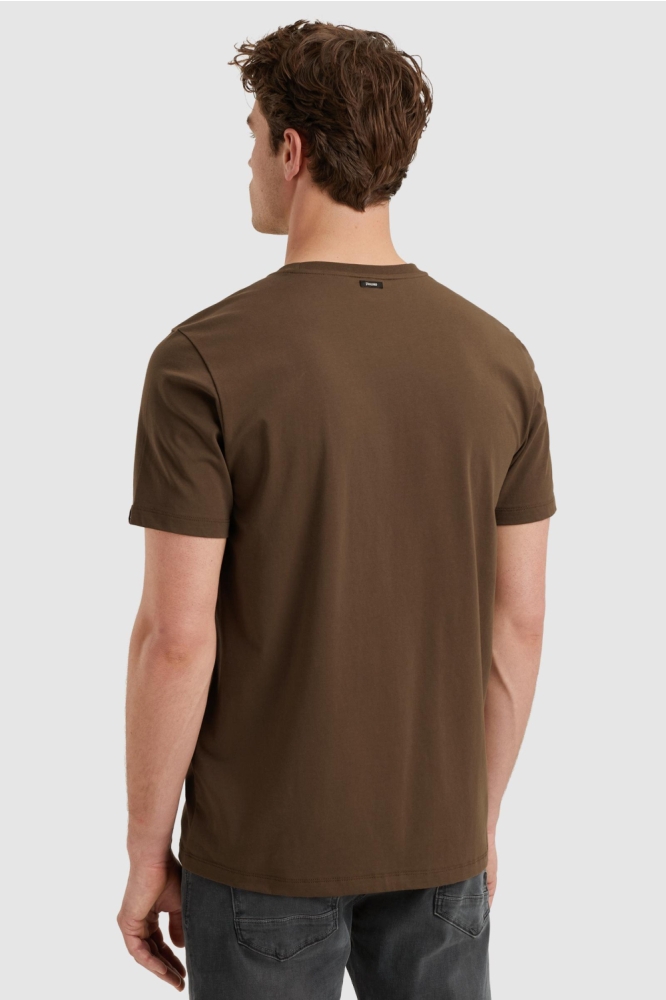 Vanguard bruine heren t-shirt | Model achteraanzicht
