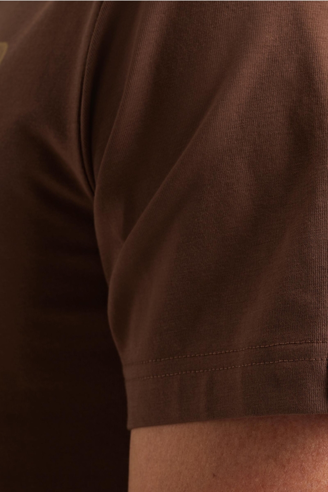 PME legend bruine heren t-shirt | Close up