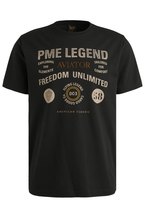 PME legend zwarte heren t-shirt | Vooraanzicht