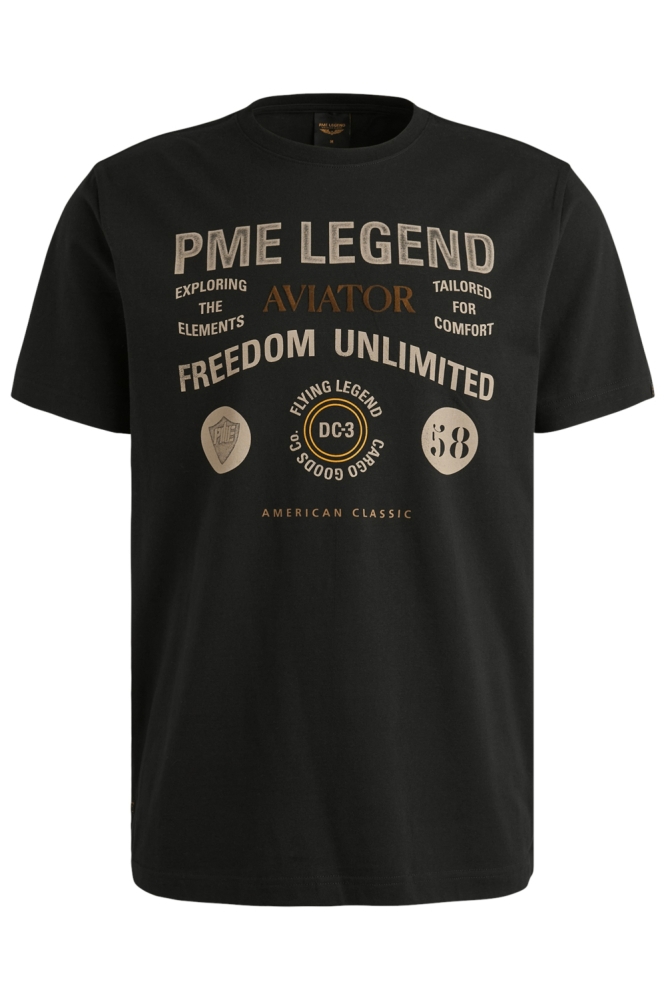 PME legend zwarte heren t-shirt | Vooraanzicht