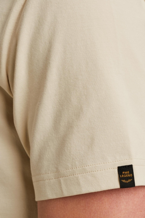 PME legend beige heren t-shirt | Close up