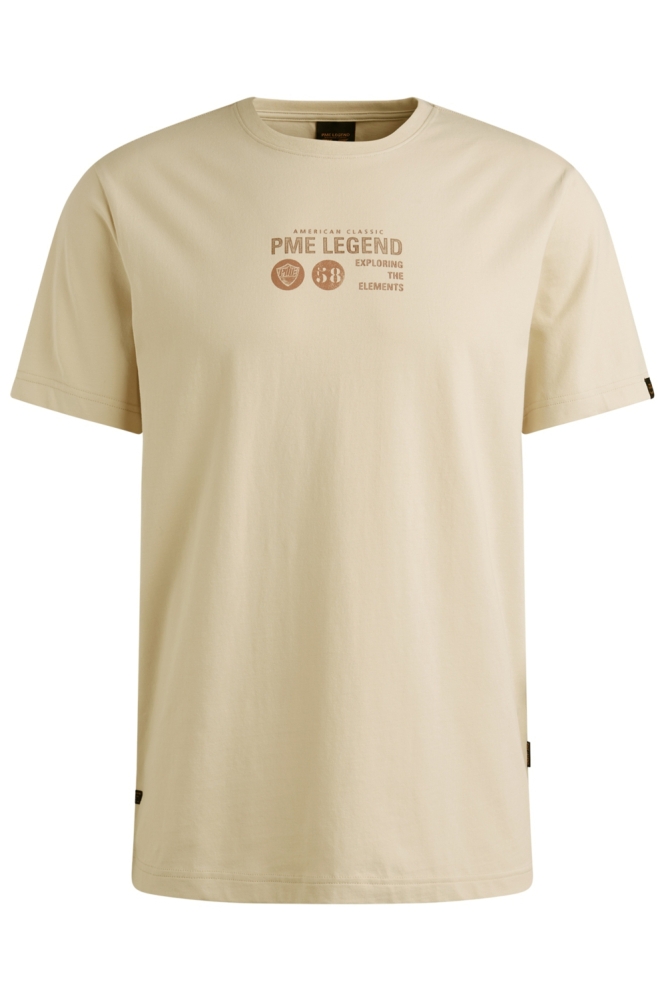 PME legend beige heren t-shirt | Vooraanzicht