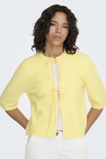Only Vest ONLSIMONI 2/4 BOW CARDIGAN KNT NOOS 15368990 MELLOW YELLOW/MELANGE