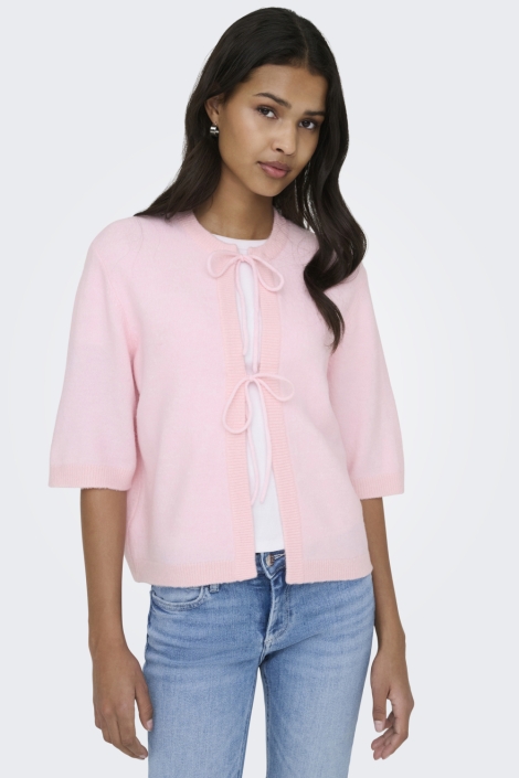 Only roze dames vest | Model vooraanzicht