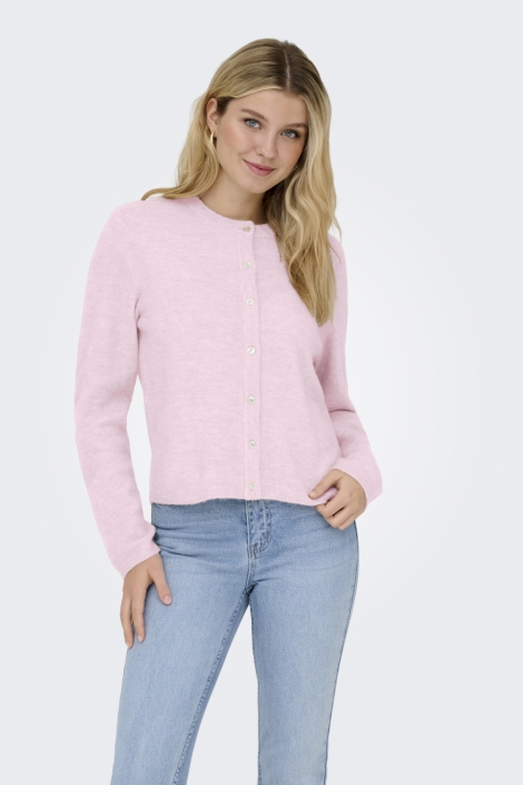 Only roze dames vest | Model vooraanzicht