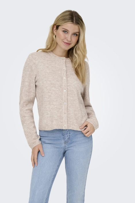 Only beige dames vest | Model vooraanzicht