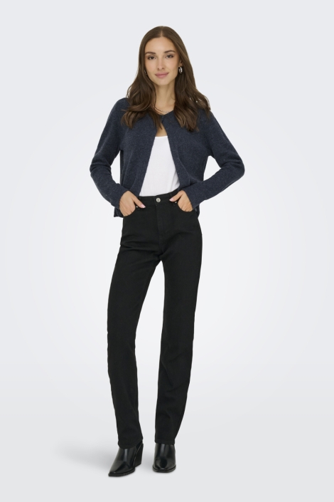 Jacqueline de Yong blauwe dames vest | Model vooraanzicht
