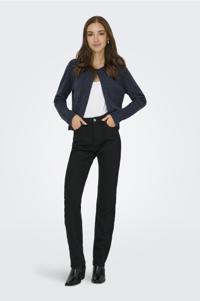 Jacqueline de Yong blauwe dames vest | Model vooraanzicht