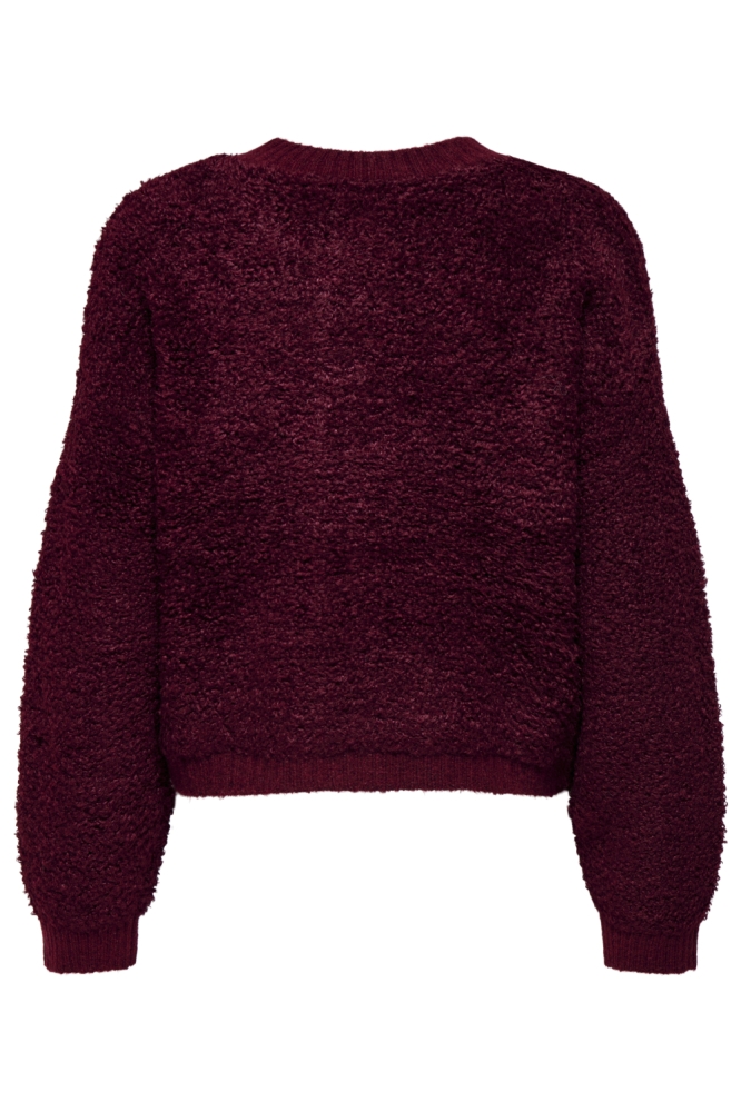 Jacqueline de Yong bordeaux dames vest | Achteraanzicht