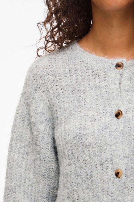 Vila grijze dames vest | Close up