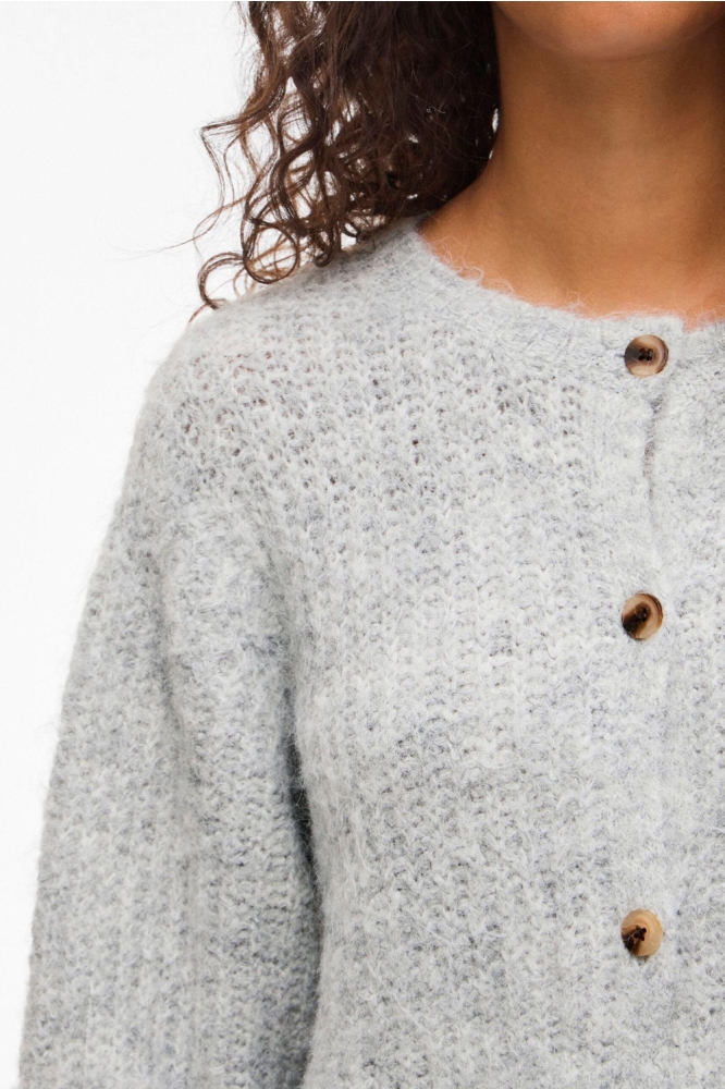 Vila grijze dames vest | Close up