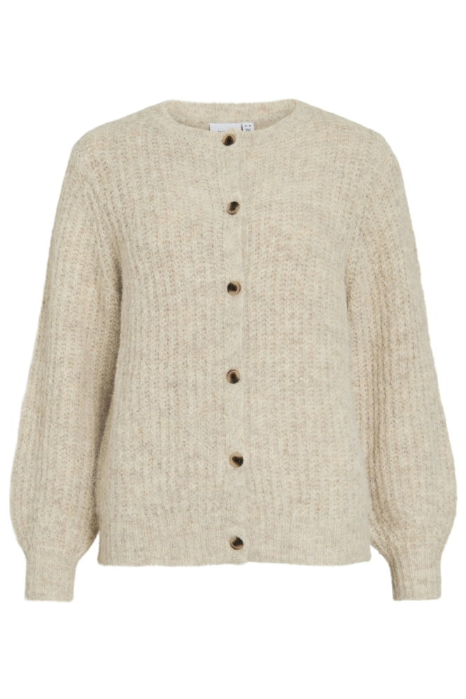 Vila ecru dames vest | Vooraanzicht