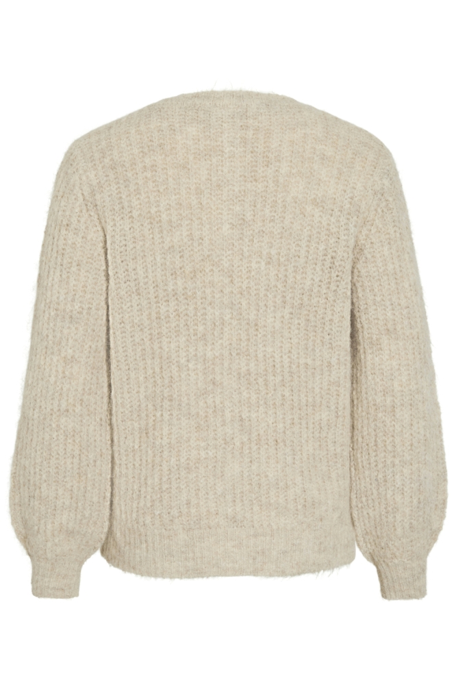 Vila ecru dames vest | Achteraanzicht