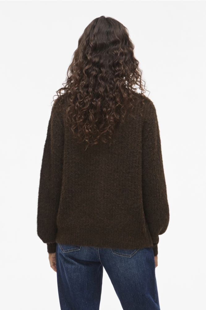 Vila bruine dames vest | Model achteraanzicht