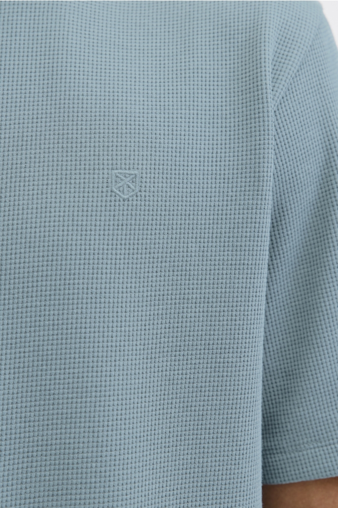 Jack & Jones blauwe heren t-shirt | Close up