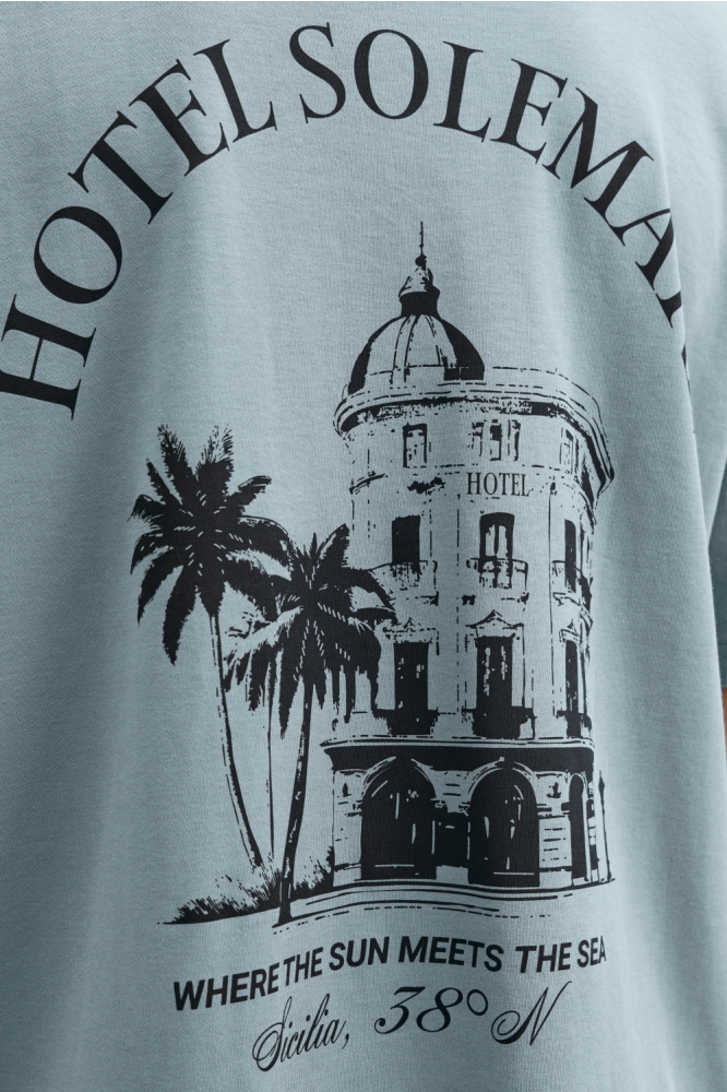Jack & Jones blauwe heren t-shirt | Close up