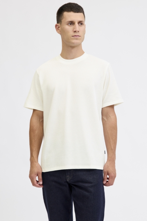 Jack & Jones witte heren t-shirt | Model vooraanzicht
