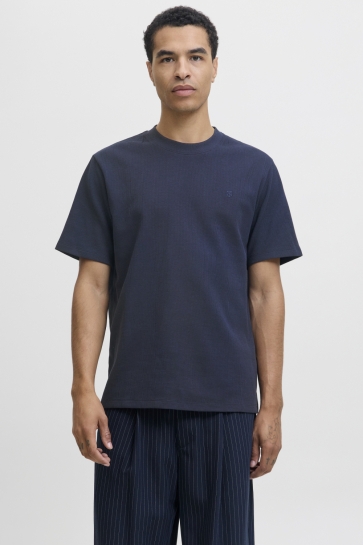 Jack & Jones JPRBLALEO SS STRUCTURE TEE STYD AW2 12294823 NIGHT SKY