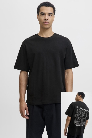 Jack & Jones JPRBLAANDREW SS TEE STYD AW25 12294821 BLACK