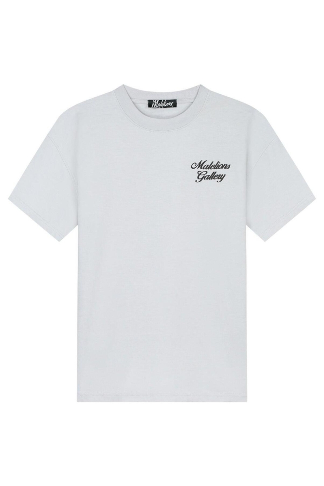 Malelions grijze heren t-shirt | Vooraanzicht