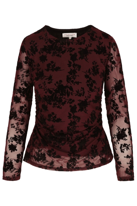 LolaLiza bordeaux dames t-shirt | Vooraanzicht