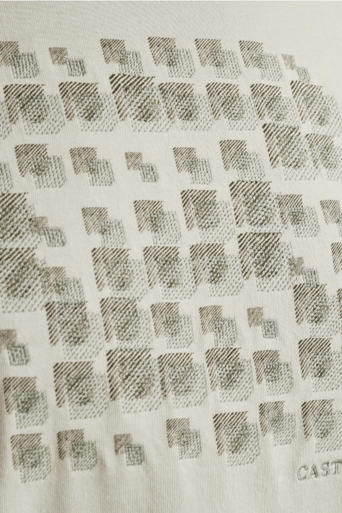 Cast Iron ecru heren t-shirt | Close up
