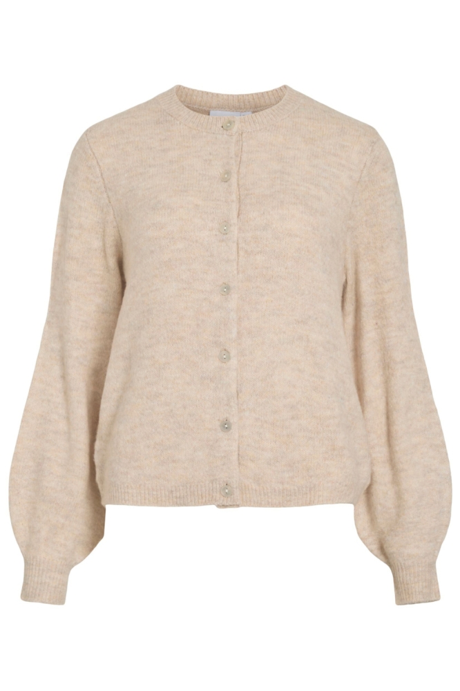 Vila beige dames vest | Vooraanzicht