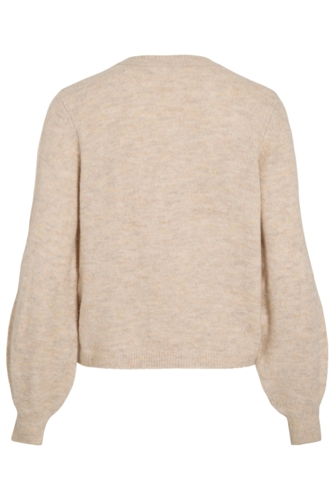 Vila beige dames vest | Achteraanzicht